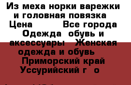 Из меха норки варежки и головная повязка › Цена ­ 550 - Все города Одежда, обувь и аксессуары » Женская одежда и обувь   . Приморский край,Уссурийский г. о. 